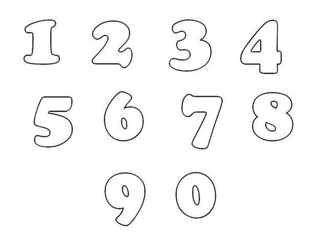 Цифры трафарет для вырезания