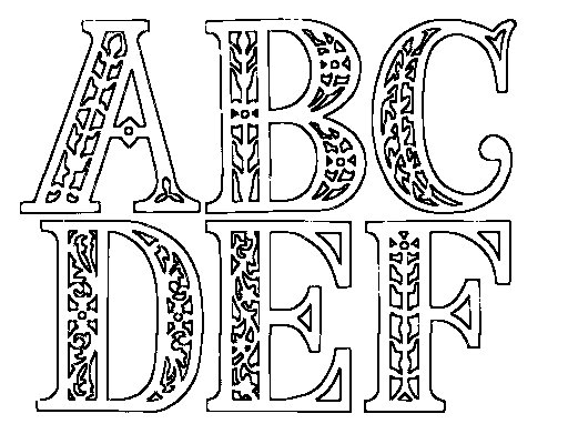 Резные буквы алфавита