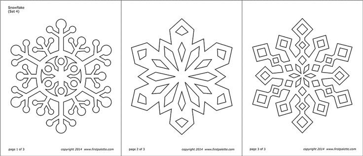 Шаблоны снежинок