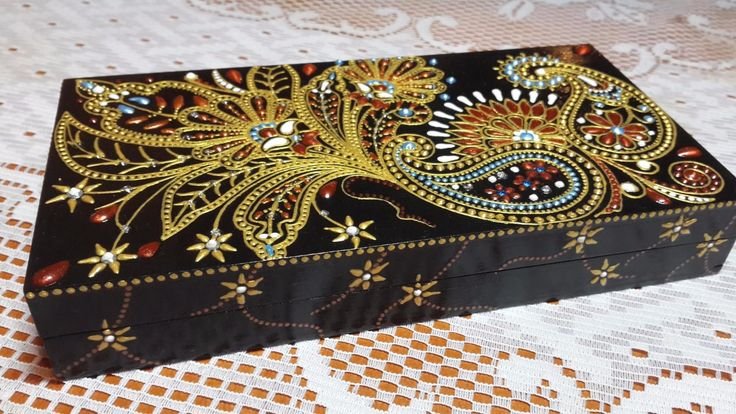 Роспись шкатулок акриловыми красками