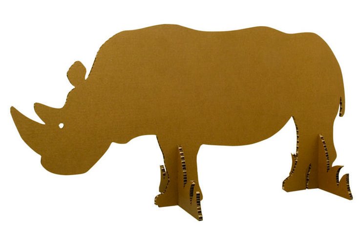 Фигурки зверей из картона