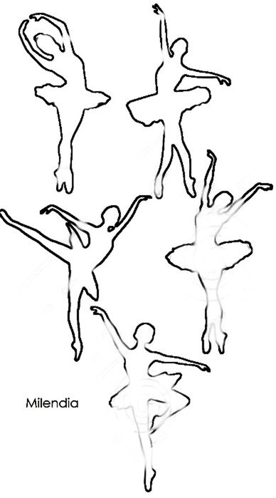 Балерины трафареты для вырезания