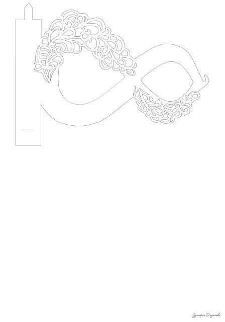 Ажурная открытка шаблон