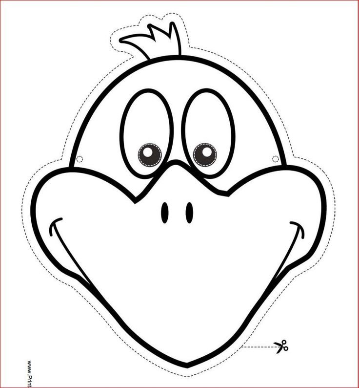 Трафарет маска птицы