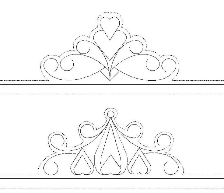 Трафарет короны для торта из мастики