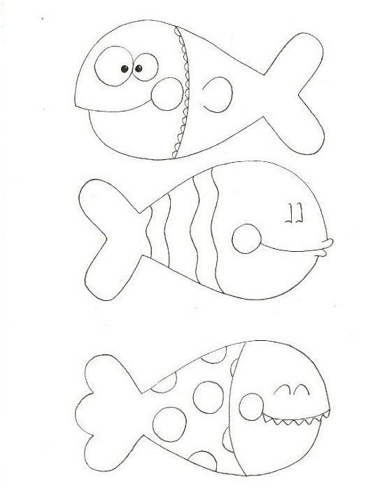 Аппликация из фетра "рыбка"