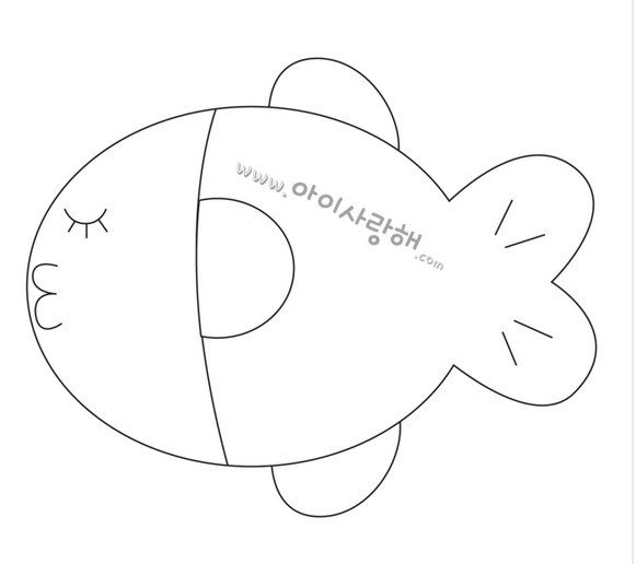 Мягкая книжка рыбки трафарет