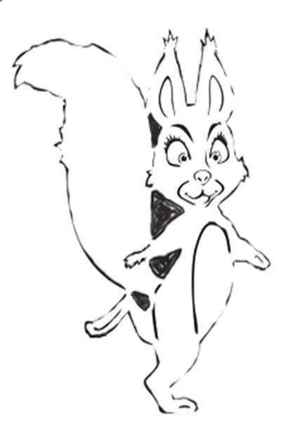 Белка трафарет