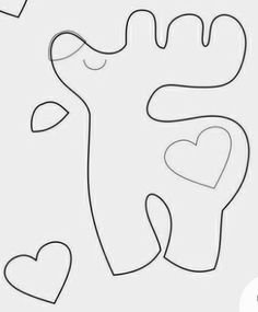 Новогодний олень из фетра выкройка