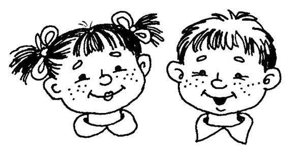 Рожицы детей раскраска