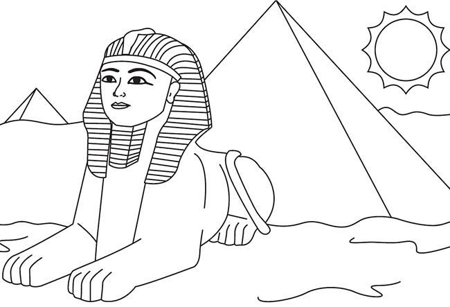 Сфинкс древнего Египта нарисованные