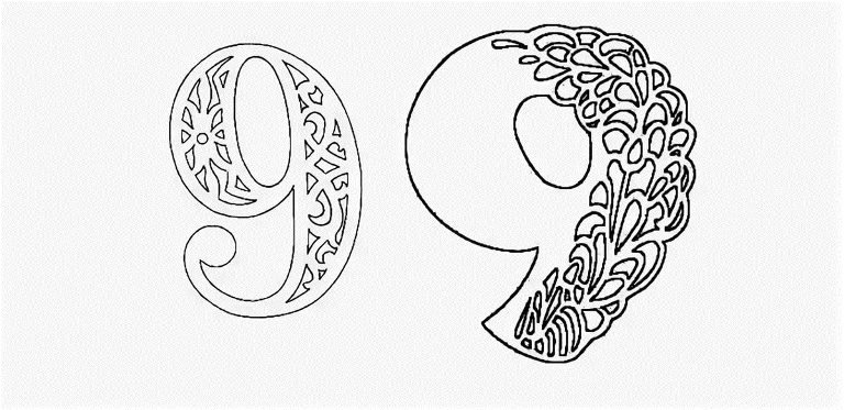 Красивые резные цифры для вырезания