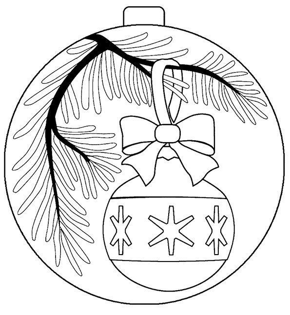 Раскраска ёлка Новогодняя с игрушками