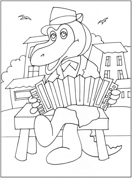 Раскраска крокодилигена