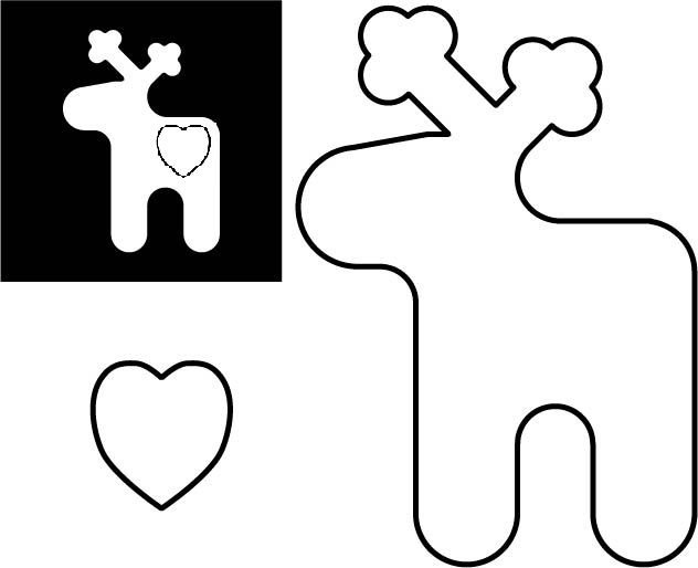 Олень из фетра выкройка