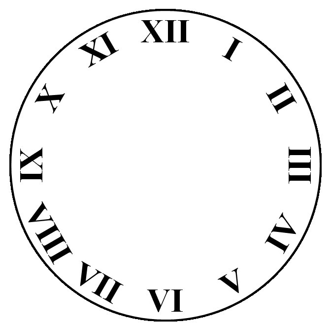 Трафарет часы