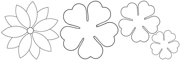 Трафарет цветов для вырезания