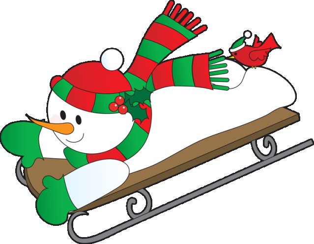 Снеговик на санках