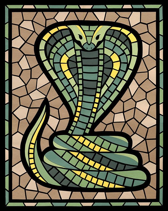 Витраж змея