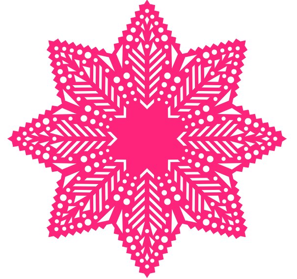 Салфетка снежинки (красная)