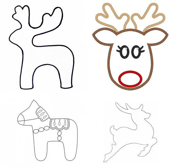 Новогодние игрушки из фетра выкройки