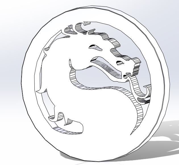 Знак мортал комбат карандашом