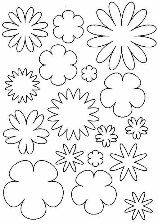 Трафареты цветов для поделок