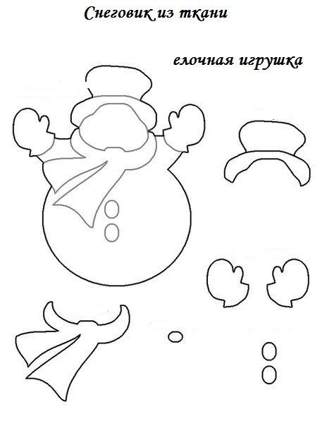 Фетровые игрушки на елку выкройки