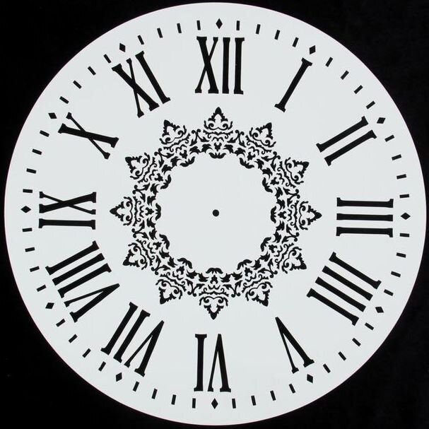 Трафарет для часов круглый