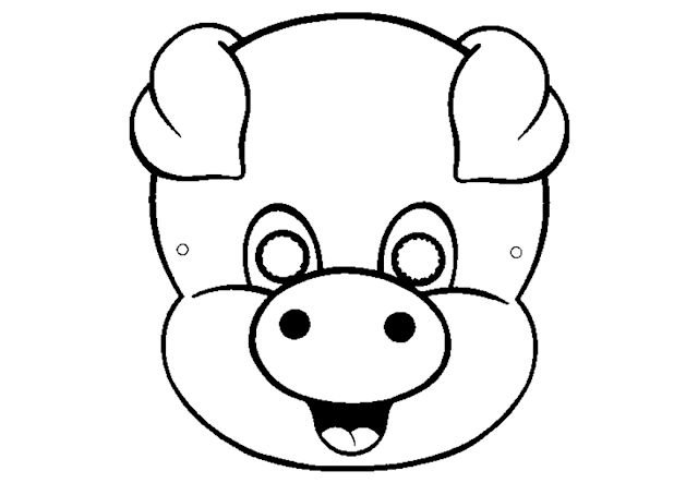 Маска раскраска для детей