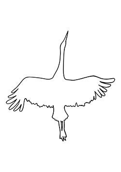 Журавли шаблон