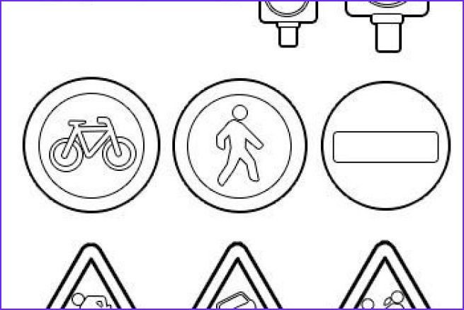 Раскраски дорожных знаков