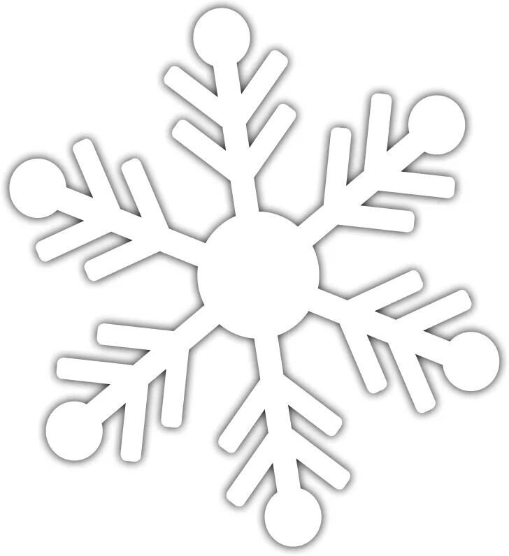 Трафарет снежинки для клеевого пистолета