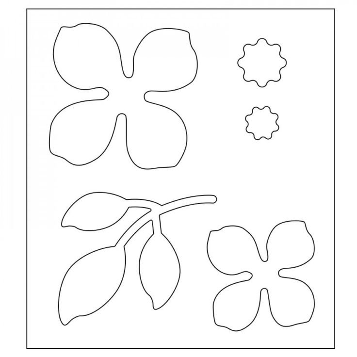 Трафарет цветов для вырезания