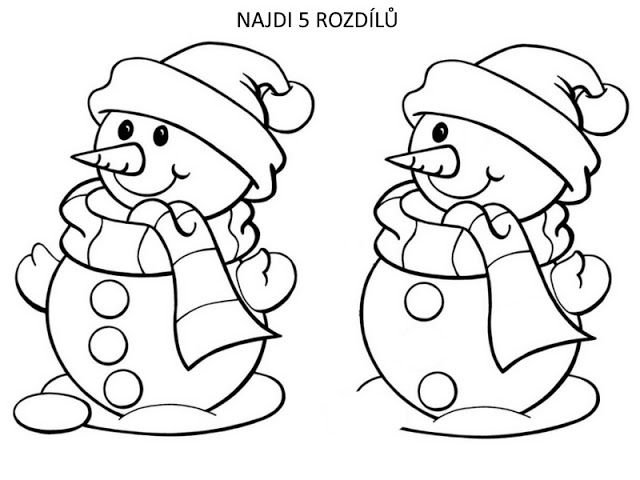Снеговик раскраска для малышей