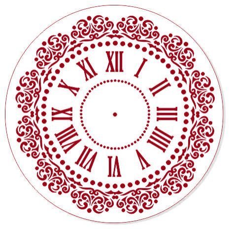 Трафарет для часов круглый