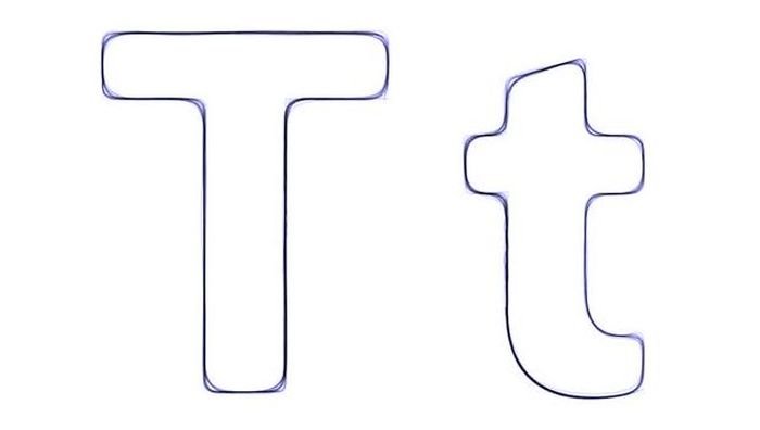 Макет буквы т