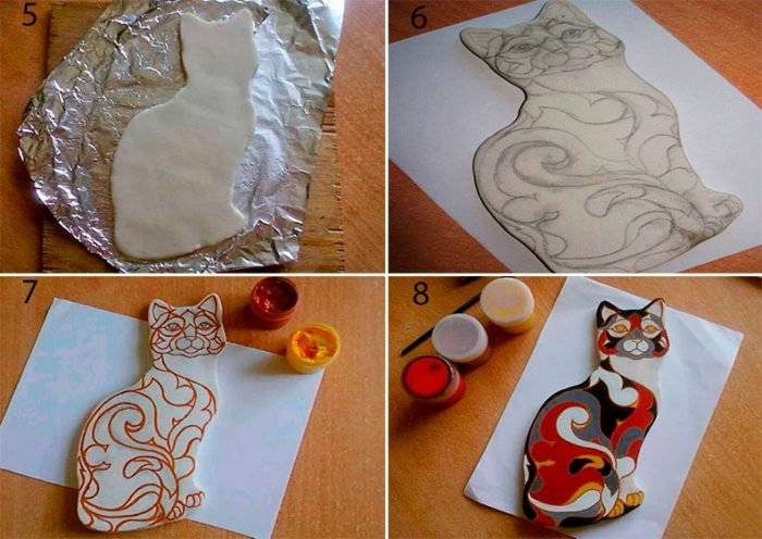 Котики из соленого теста