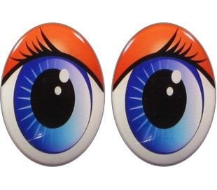 Глазки с ресничками для игрушек