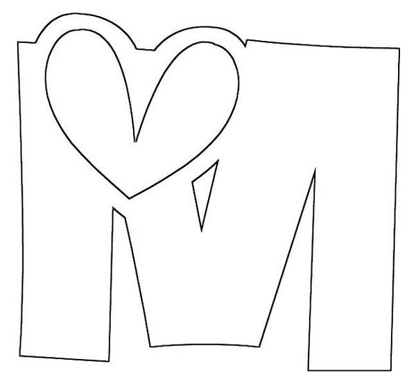 Буква м раскраска