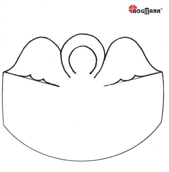 Трафарет ангела из бумаги объёмный