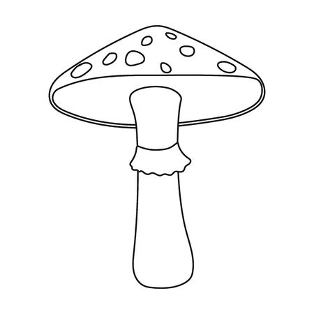 Гриб мухомор раскраска