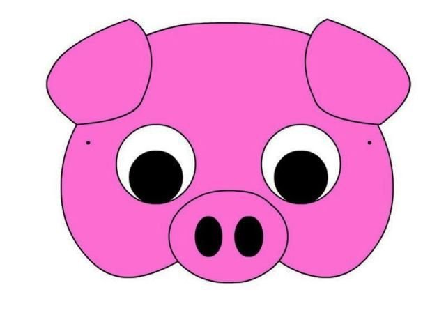 Новогодняя маска поросенка