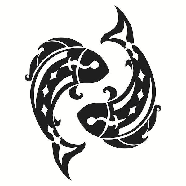 Знак зодиака рыбы вектор