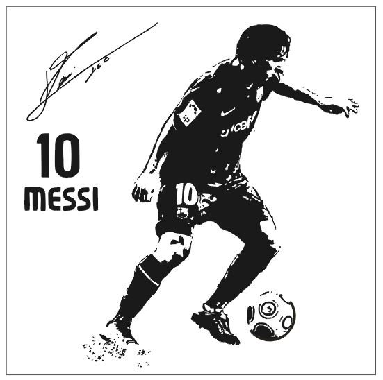 Месси трафарет