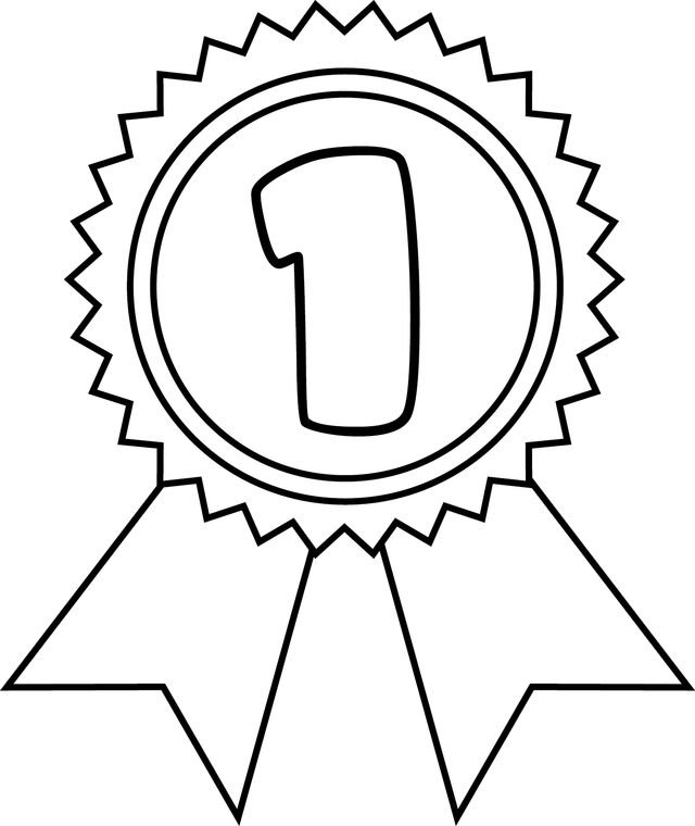 Медаль раскраска