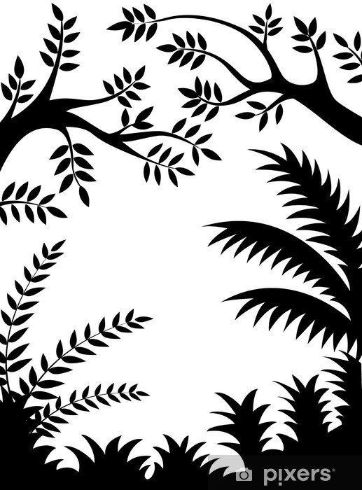 Джунгли силуэт вектор