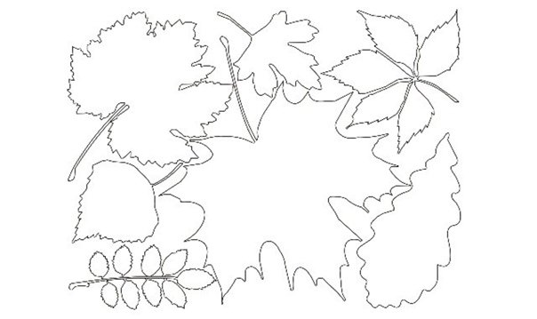 Шаблон листика для аппликации