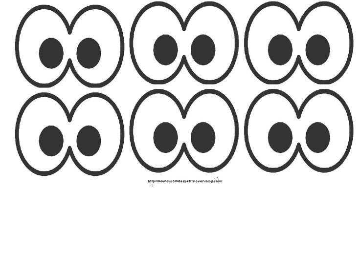 Шаблон глазки для поделок