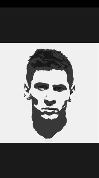 Месси черно белый